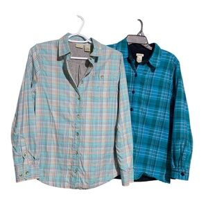 L.L. Bean Blue and Green Sweatshirt Top